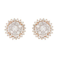 Floweret Elegance 18K Studs with Pure Dazzle
