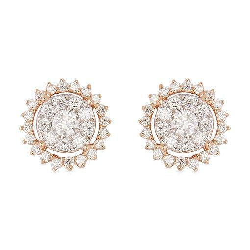 Floweret Elegance 18K Studs with Pure Dazzle