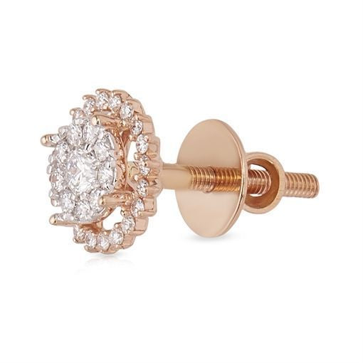Floweret Elegance 18K Studs with Pure Dazzle