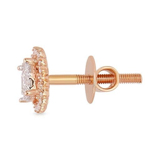 Floweret Elegance 18K Studs with Pure Dazzle