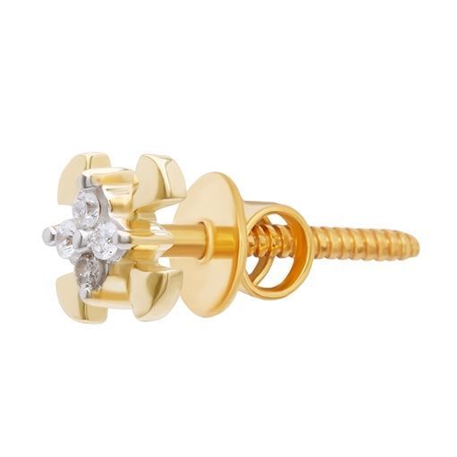 Gorgeous Flora Charm 18K Diamond Studs
