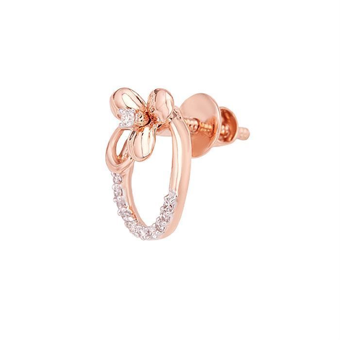 Gleaming Dainty Floret 18K Diamond Studs