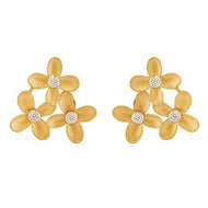 18K Blooming Blossom Gold Studs