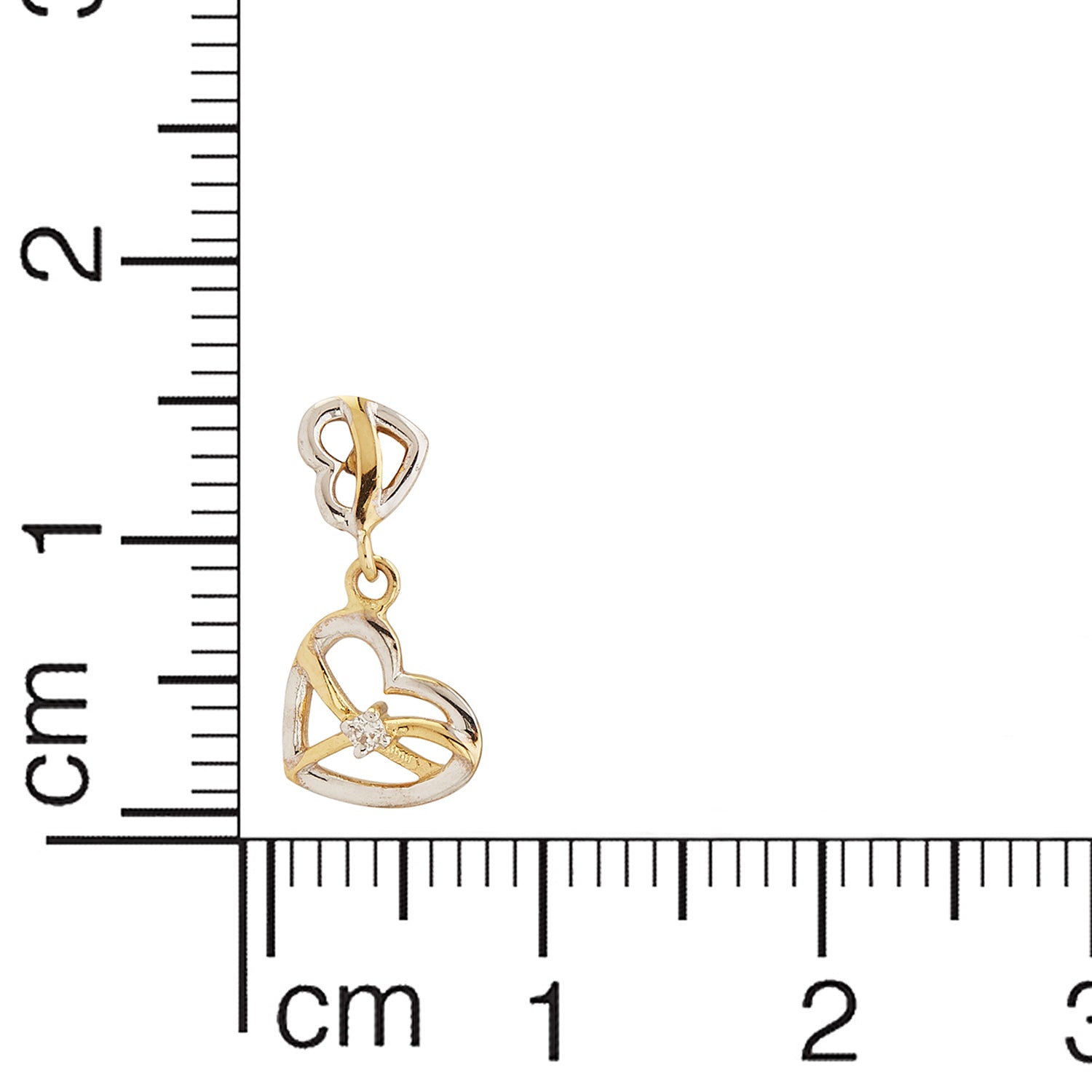 Adorable Heart Shape 18K Diamond Studs for Charming Look