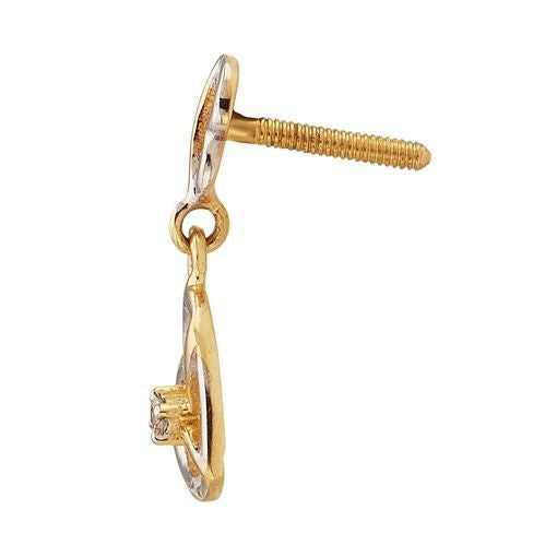 Adorable Heart Shape 18K Diamond Studs for Charming Look
