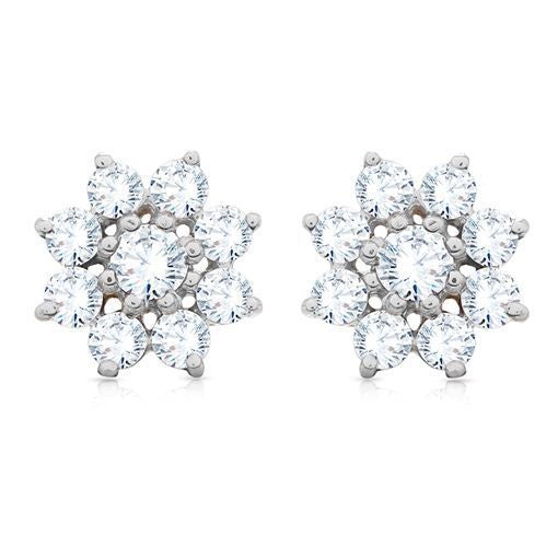 Shimmering Floweret Diamond Studs