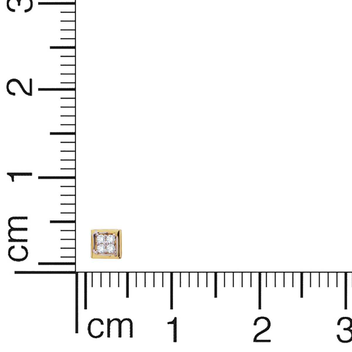 Stunning Square 18K Stud Earrings