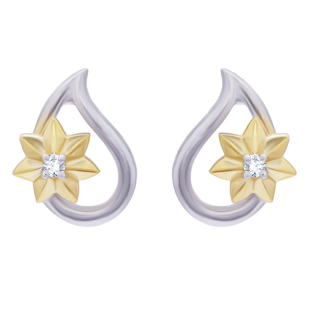 Shinning Flora Elegance 18K Diamond Studs