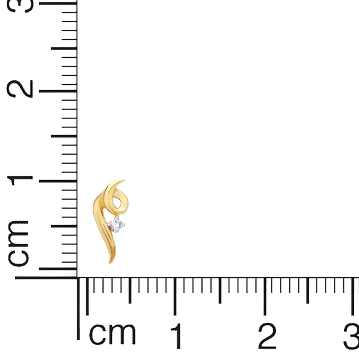 18K Golden Elegance Studs with Modern Twist