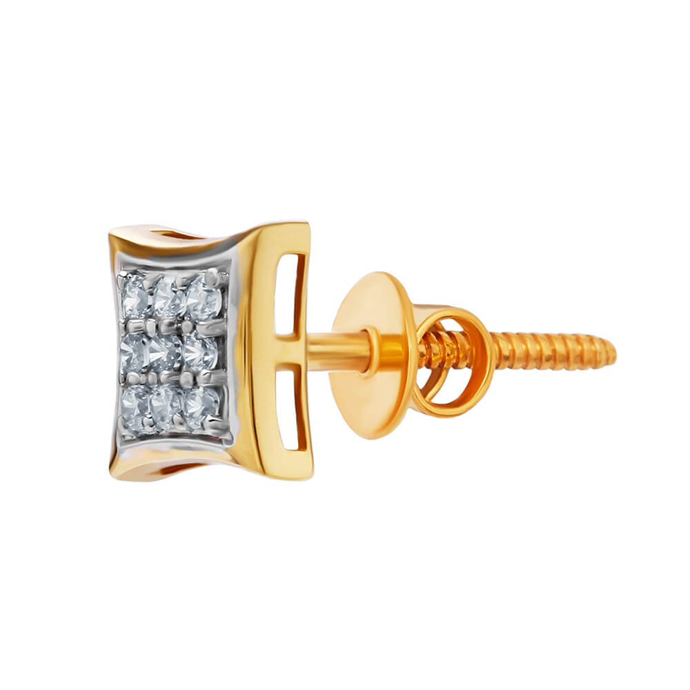 Shimmering Bold 18K Diamond Studs