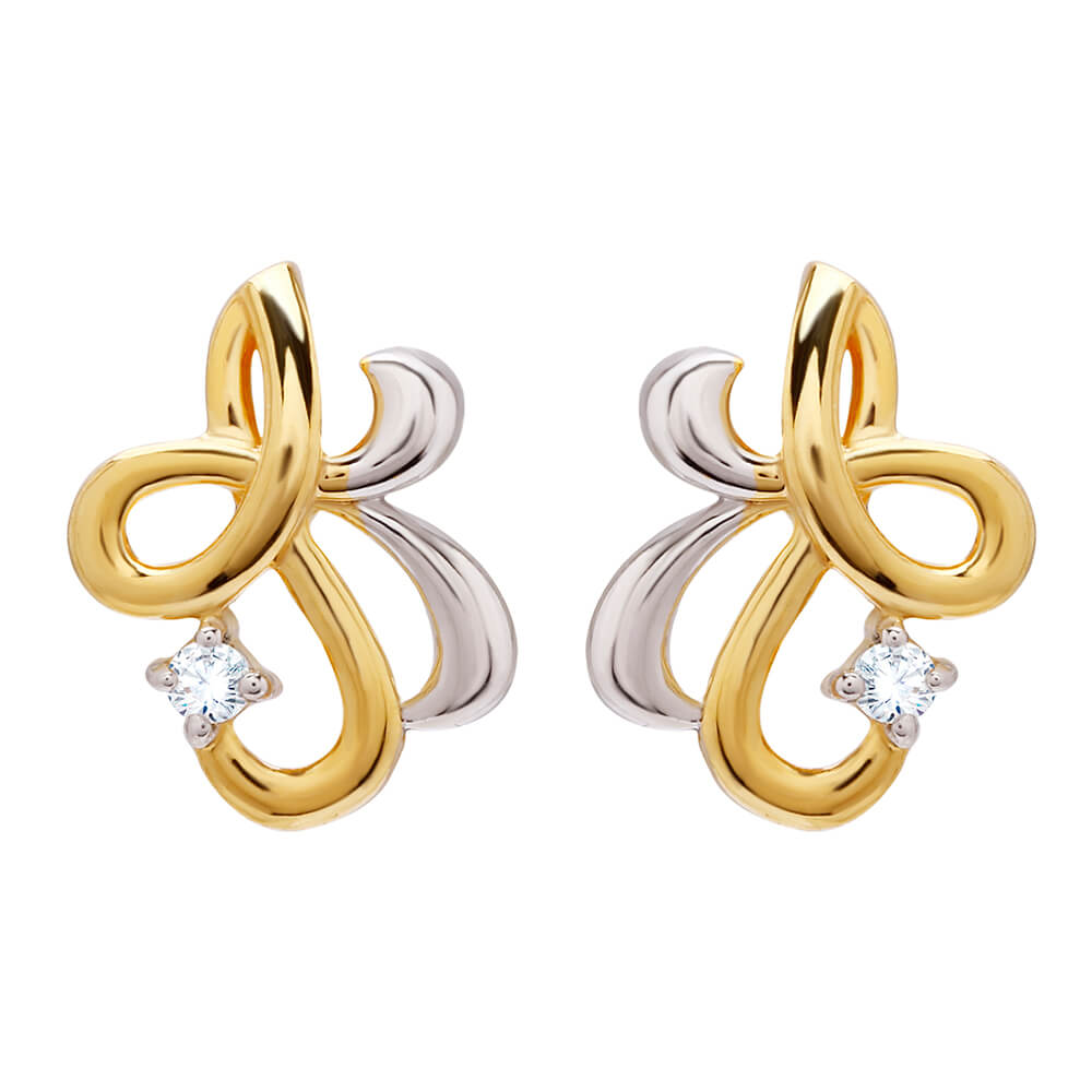Subtly Elegant 18K Gold Studs