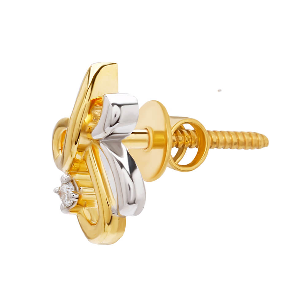 Subtly Elegant 18K Gold Studs