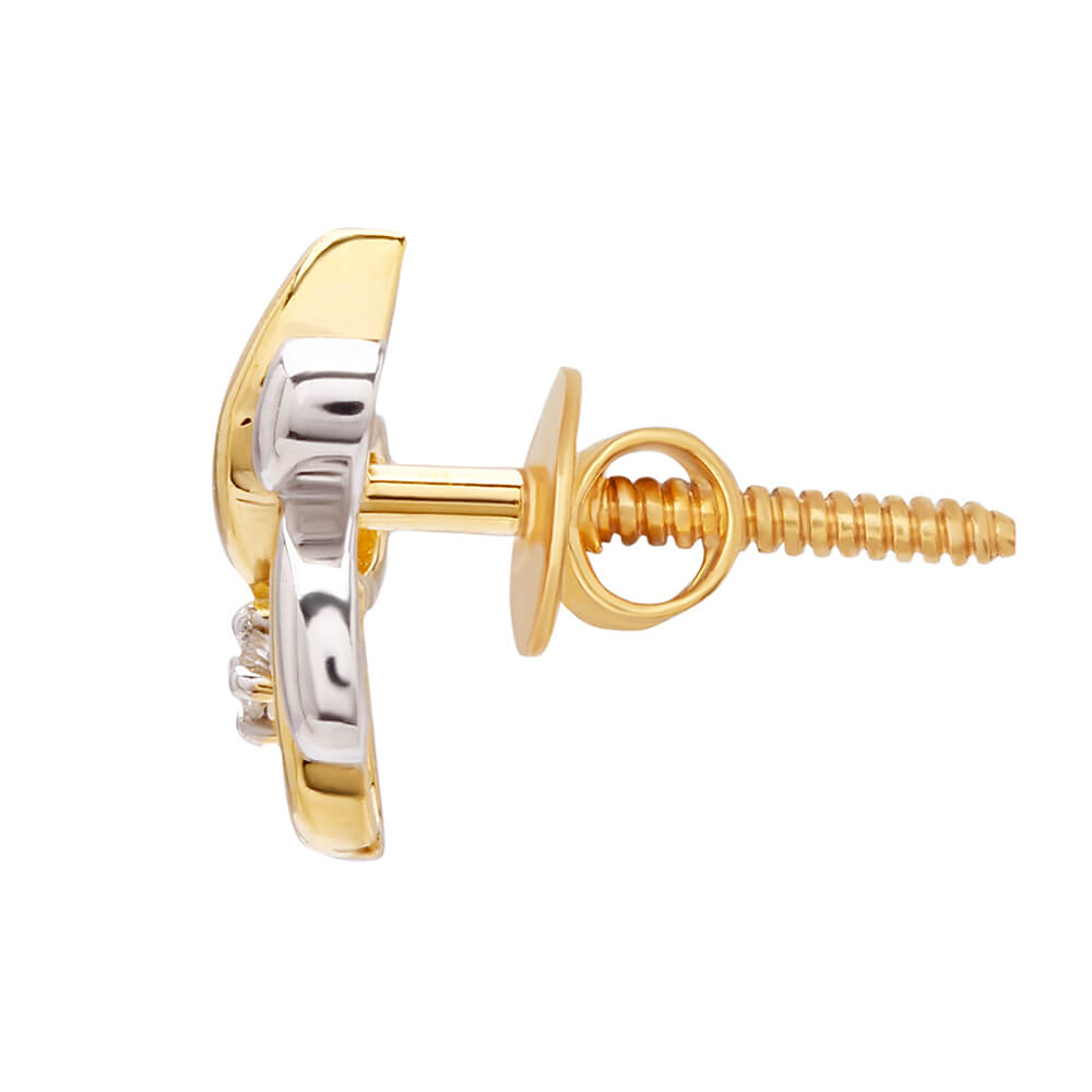 Subtly Elegant 18K Gold Studs