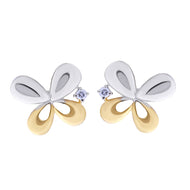 Charming Butterfly Design 18K Gold Studs