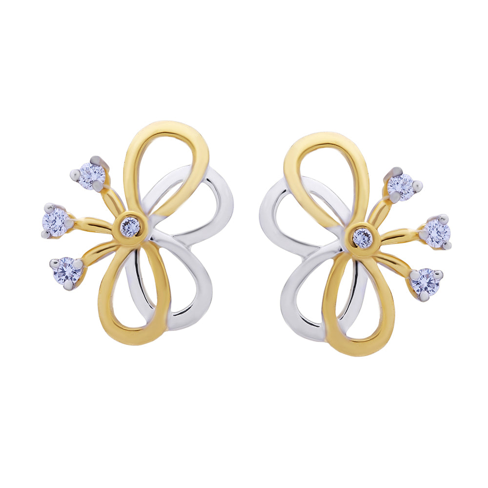 Enigmatic Golden Shinning Studs 18K