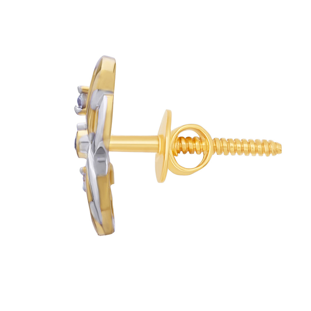 Enigmatic Golden Shinning Studs 18K