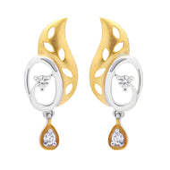 18K Graceful Leafy Gold Studs with Intricate Detailing