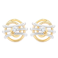 Swirling Elegance 18K Gold Studs