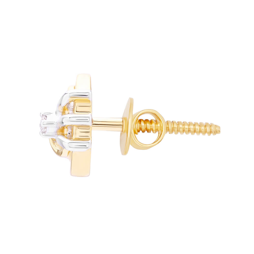 Swirling Elegance 18K Gold Studs