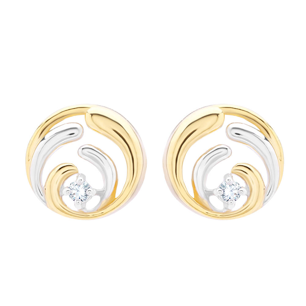 18K Diamond Studs with Radianting Elegance