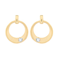 Minimalistic Orb Style Gold Studs 18K