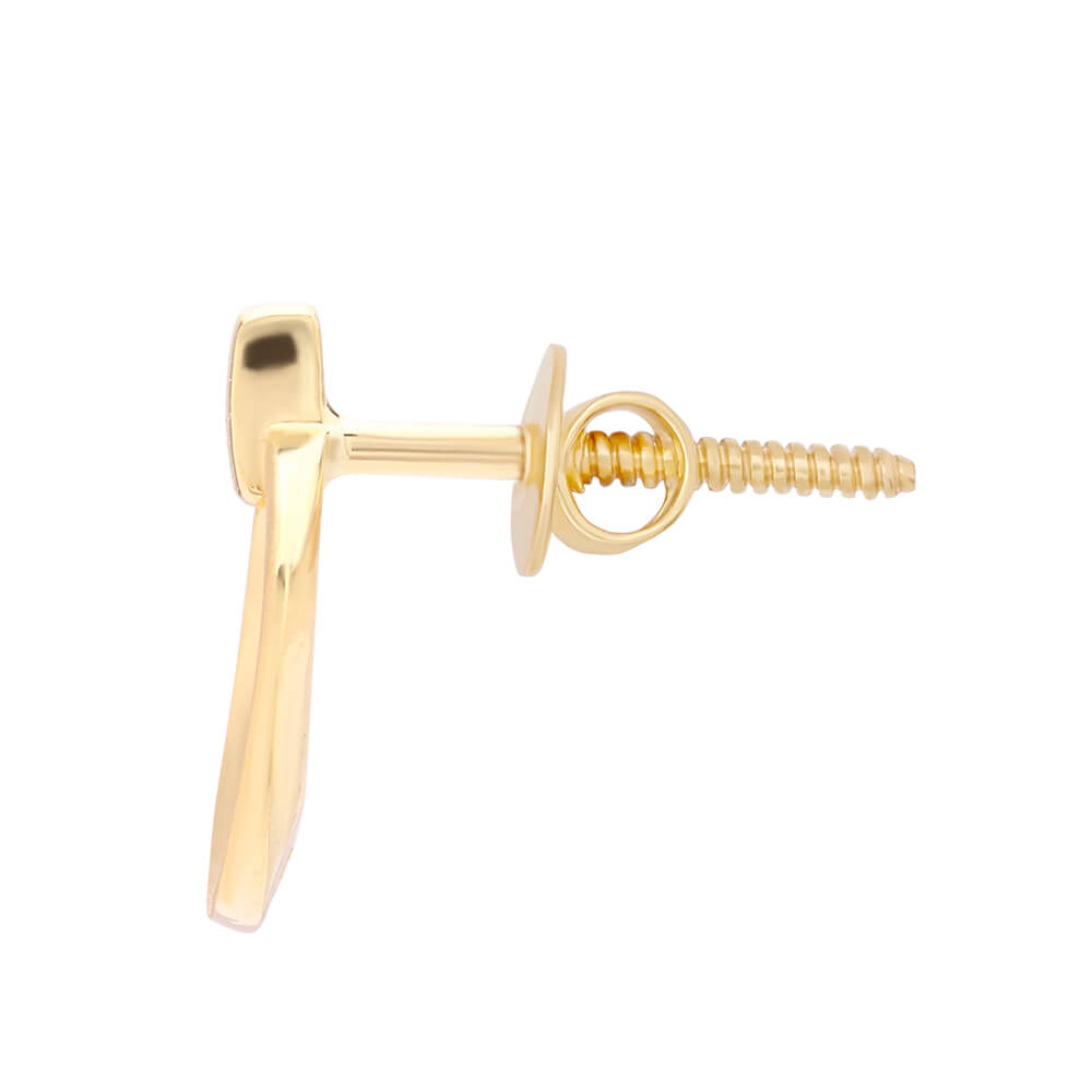 Minimalistic Orb Style Gold Studs 18K