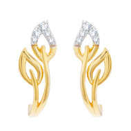 18K Magnificient Petal Harmony Diamond Hoops