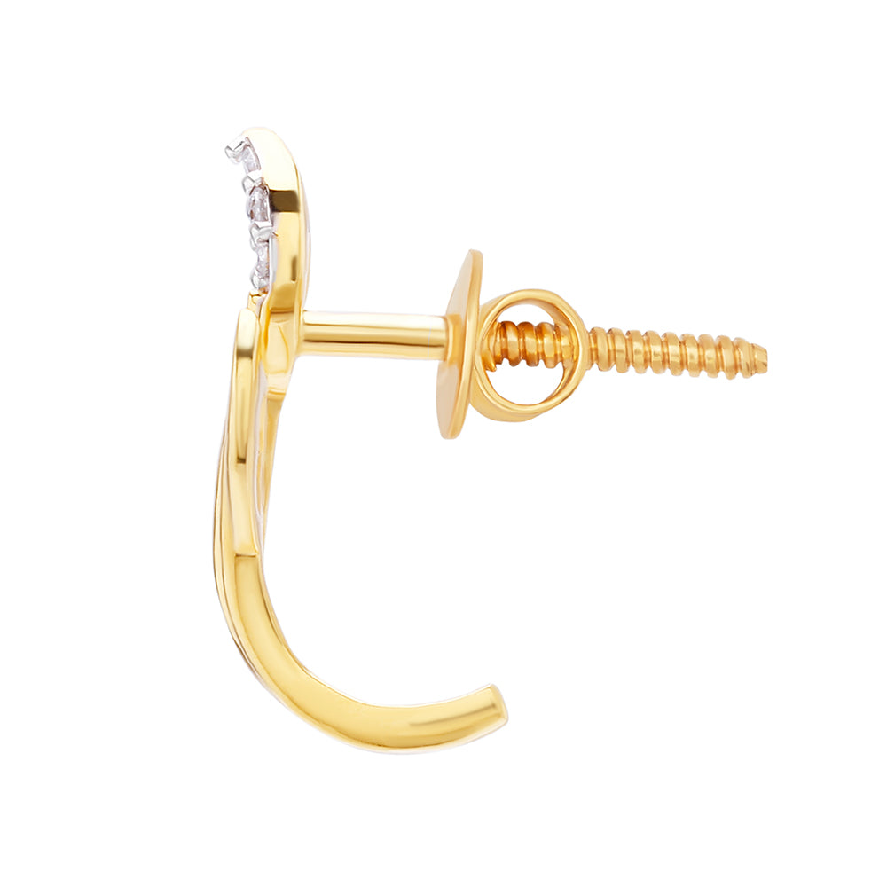 18K Magnificient Petal Harmony Diamond Hoops