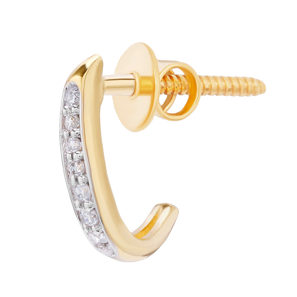 Exquisitely Crafted Elegant 18K Gold Hoop Earrings