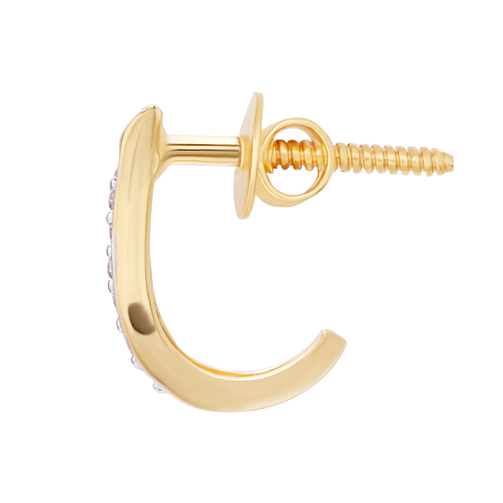 Exquisitely Crafted Elegant 18K Gold Hoop Earrings