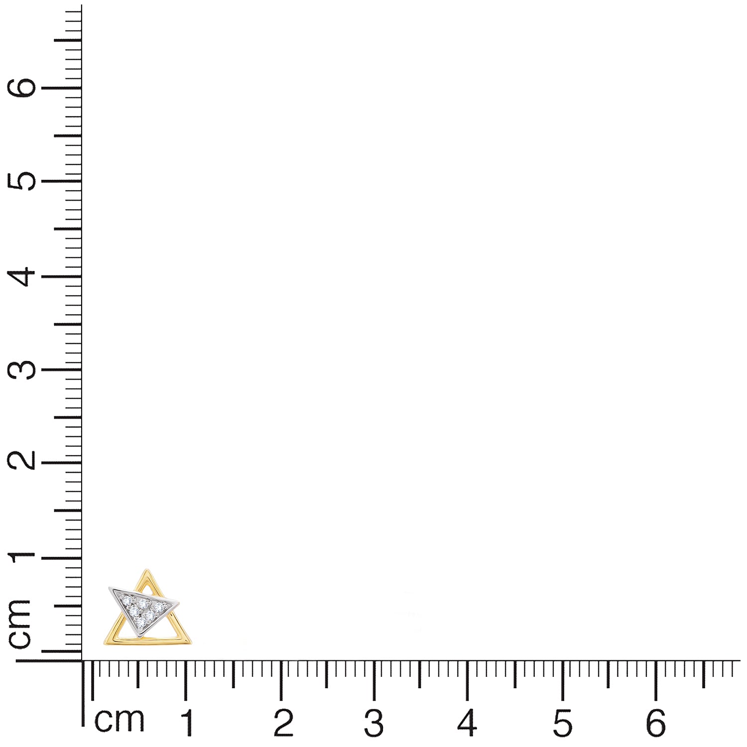 18K Gold Triangular Studs for Minimalist Touch