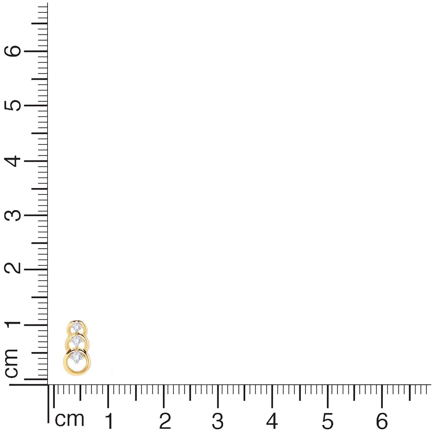 Triple Ring Gold Elegance Studs 18K