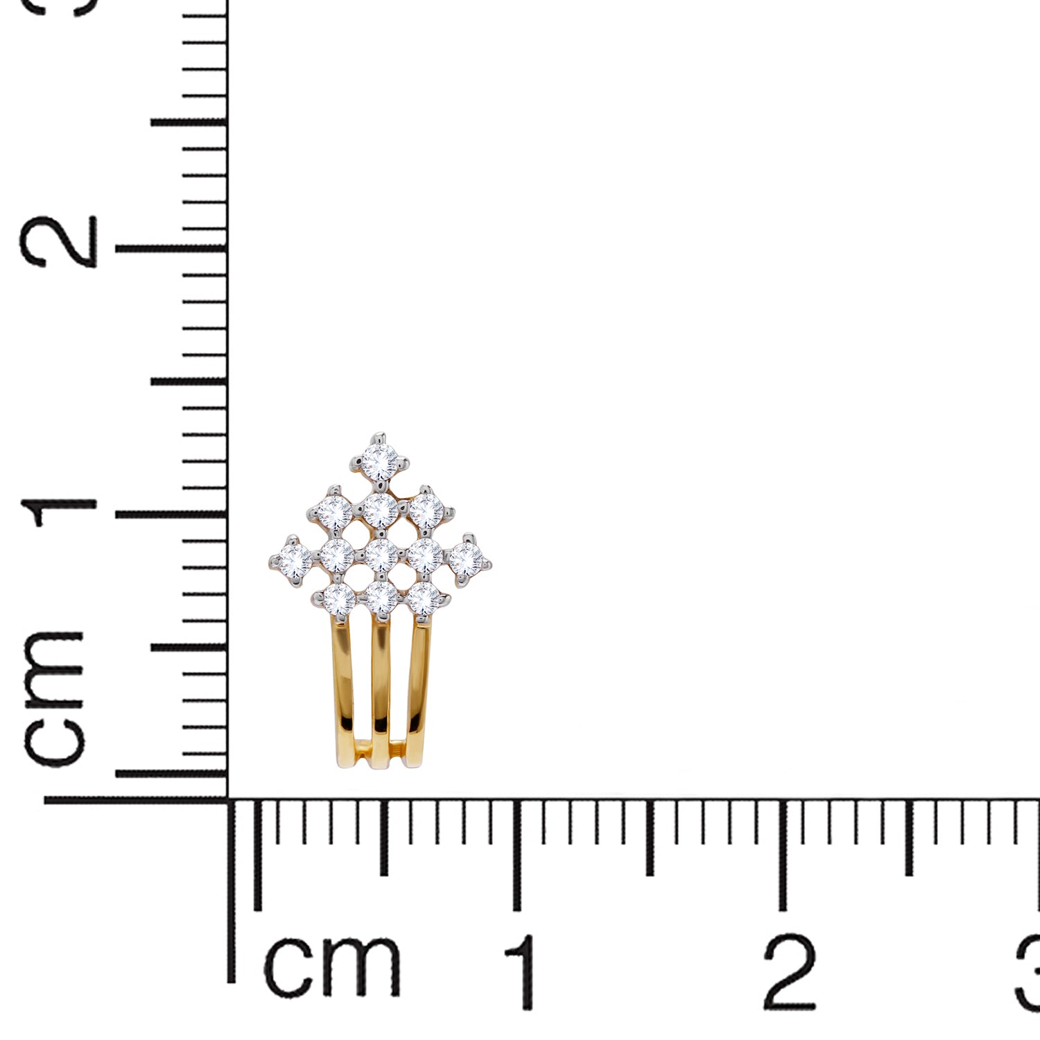 18K Sparkling Elegance Trigonal Gold Studs