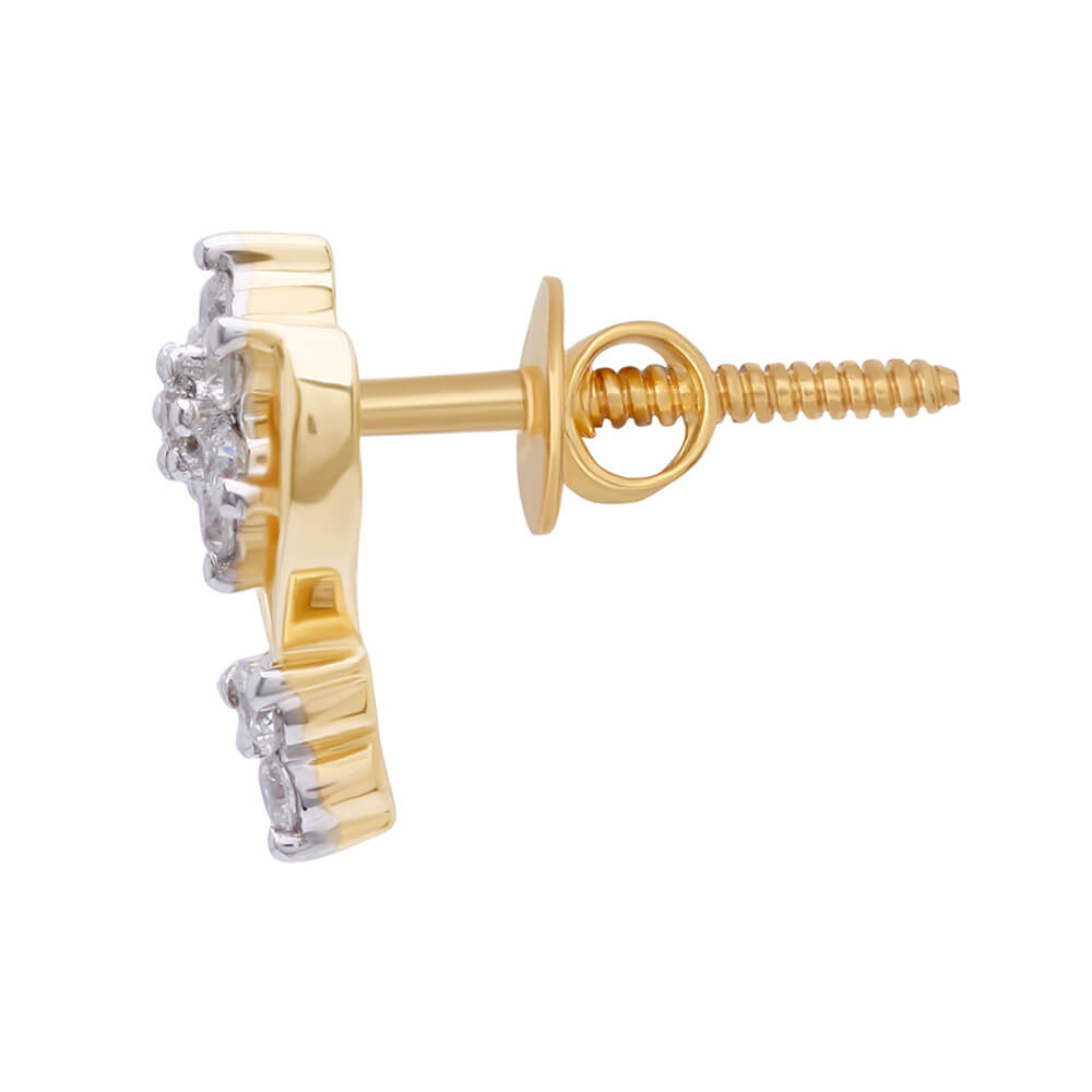 18K Diamond Studs with Modern Elegance