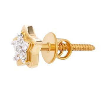 18K Luxurious Starburst Diamond Studs