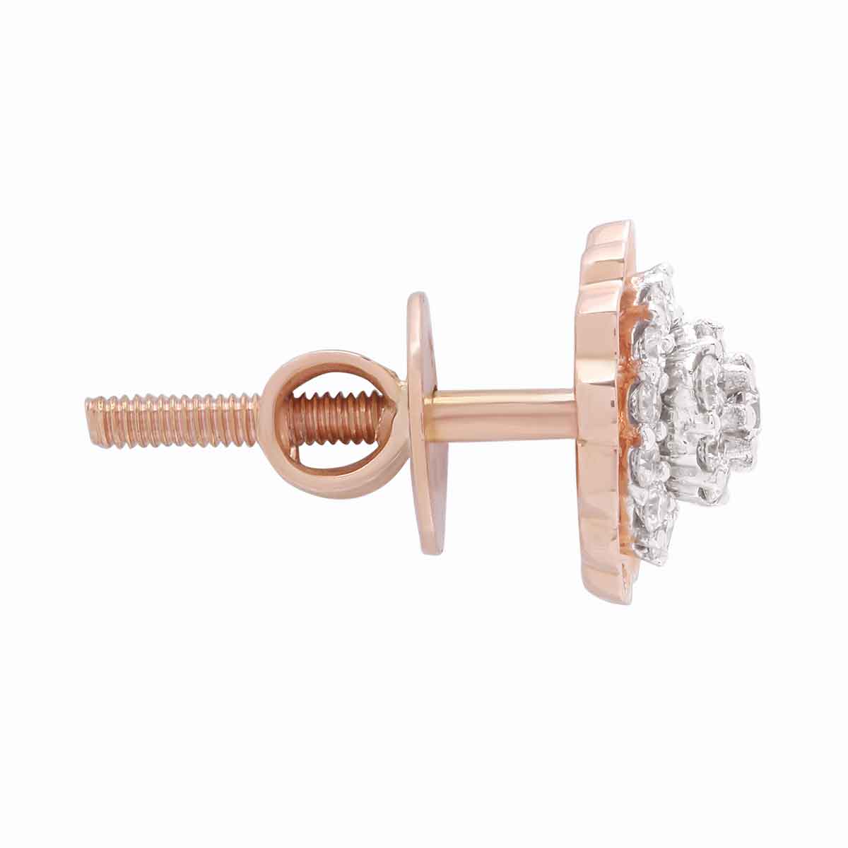 18K Flora Wheel Gold Studs for Daily Charm