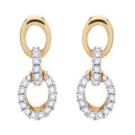 Stylish Elegance Diamond Dangler Earrings 18K