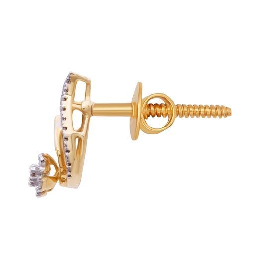 18K Dazzling Paisley Charm Diamond Studs