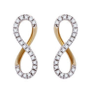 Captivating Twirl Motif Diamond Studs 18K