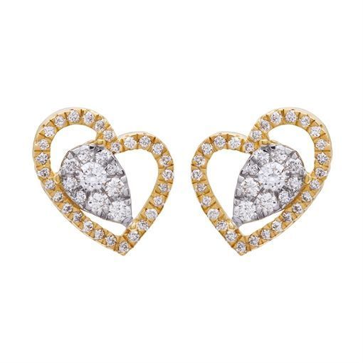 Gleaming Radiance Heart Studs