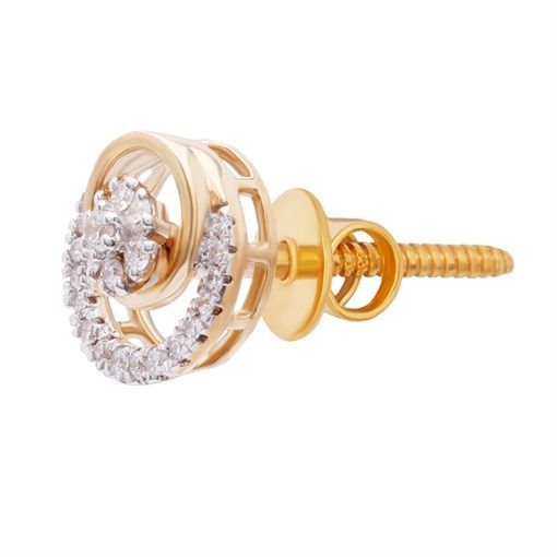 Modern Twirling Diamond Studs