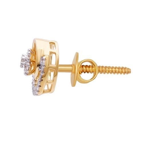 Modern Twirling Diamond Studs