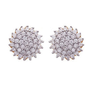 18K Radiant Blossom Diamond Studs with Classic Flair