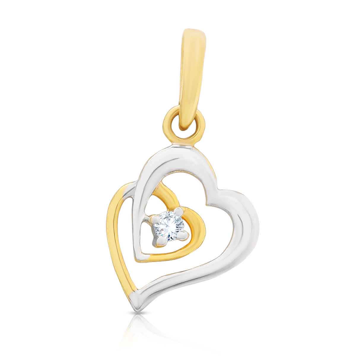 Heart In Heart Shine Diamond Pendant