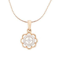 Dazzling Flower Diamond Rose Gold Pendant