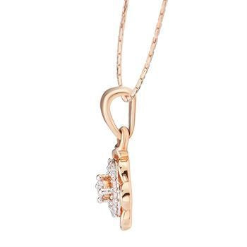 Dazzling Flower Diamond Rose Gold Pendant