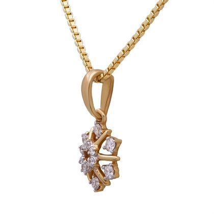 Dazzling Floral Diamond Pendant