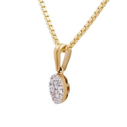 Simple Oval Dazzle Diamond Pendant