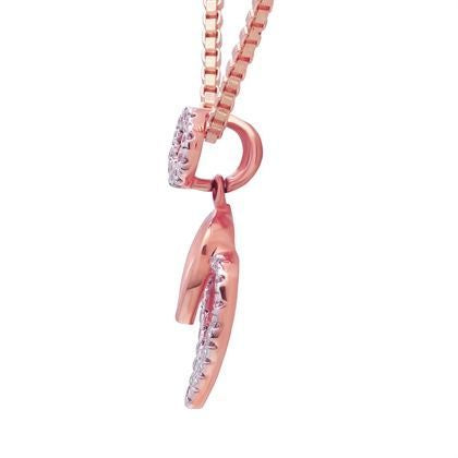 Shimmering Hearts Diamond Rose Gold Pendant