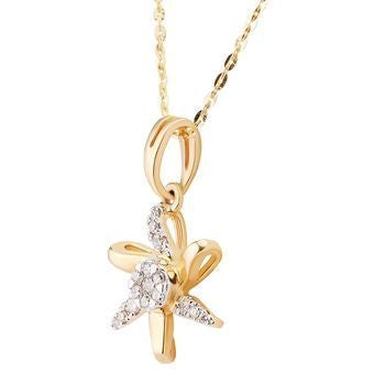 Modern Charm Floral Diamond Pendant
